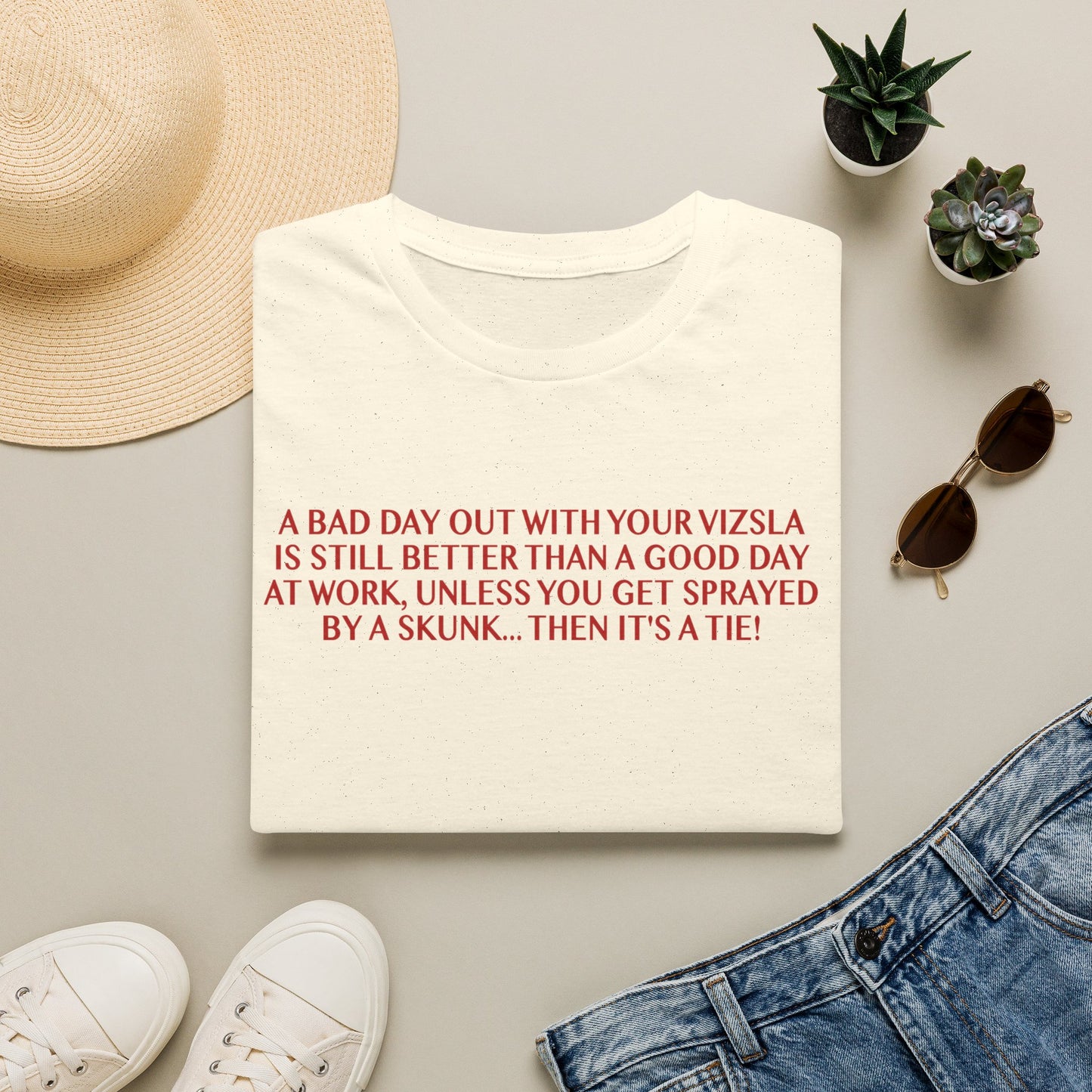 Funny Vizsla T-Shirt - A Bad Day Out Design