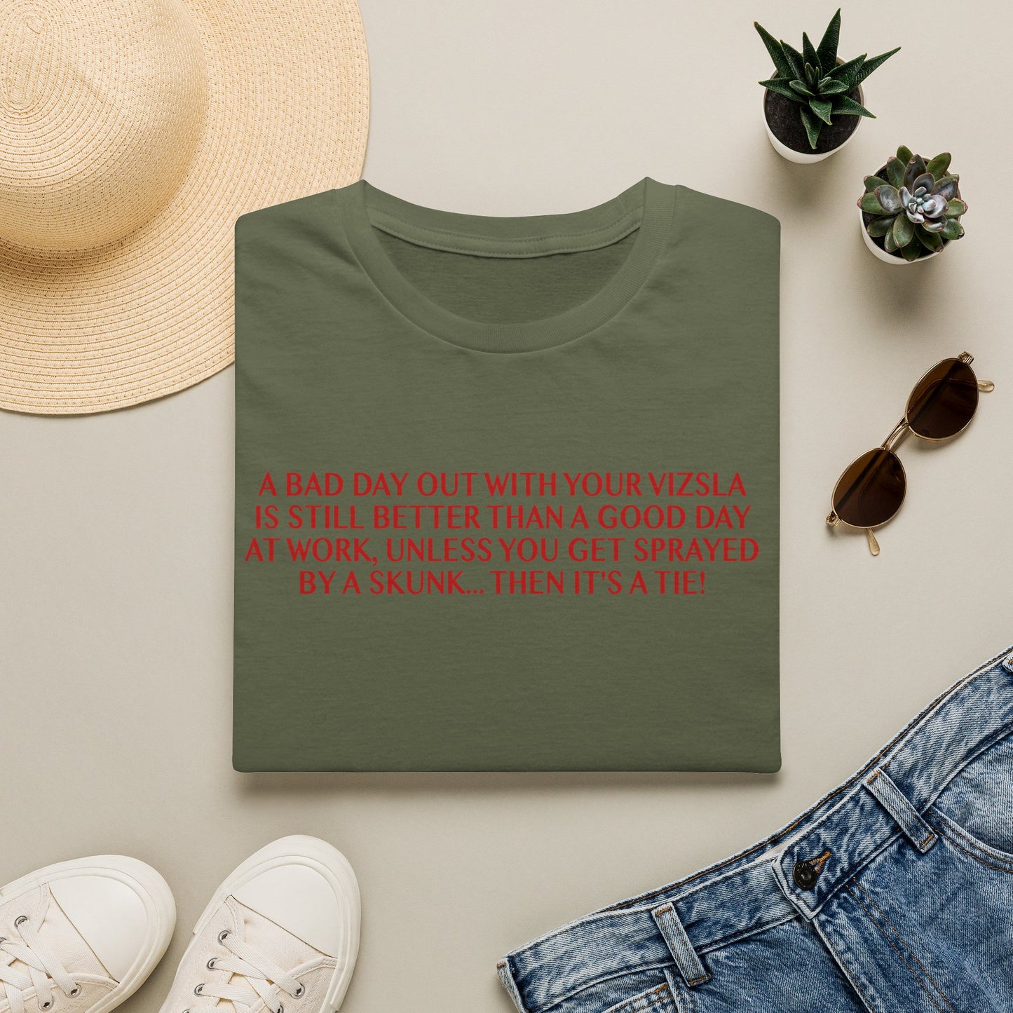 Funny Vizsla T-Shirt - A Bad Day Out Design