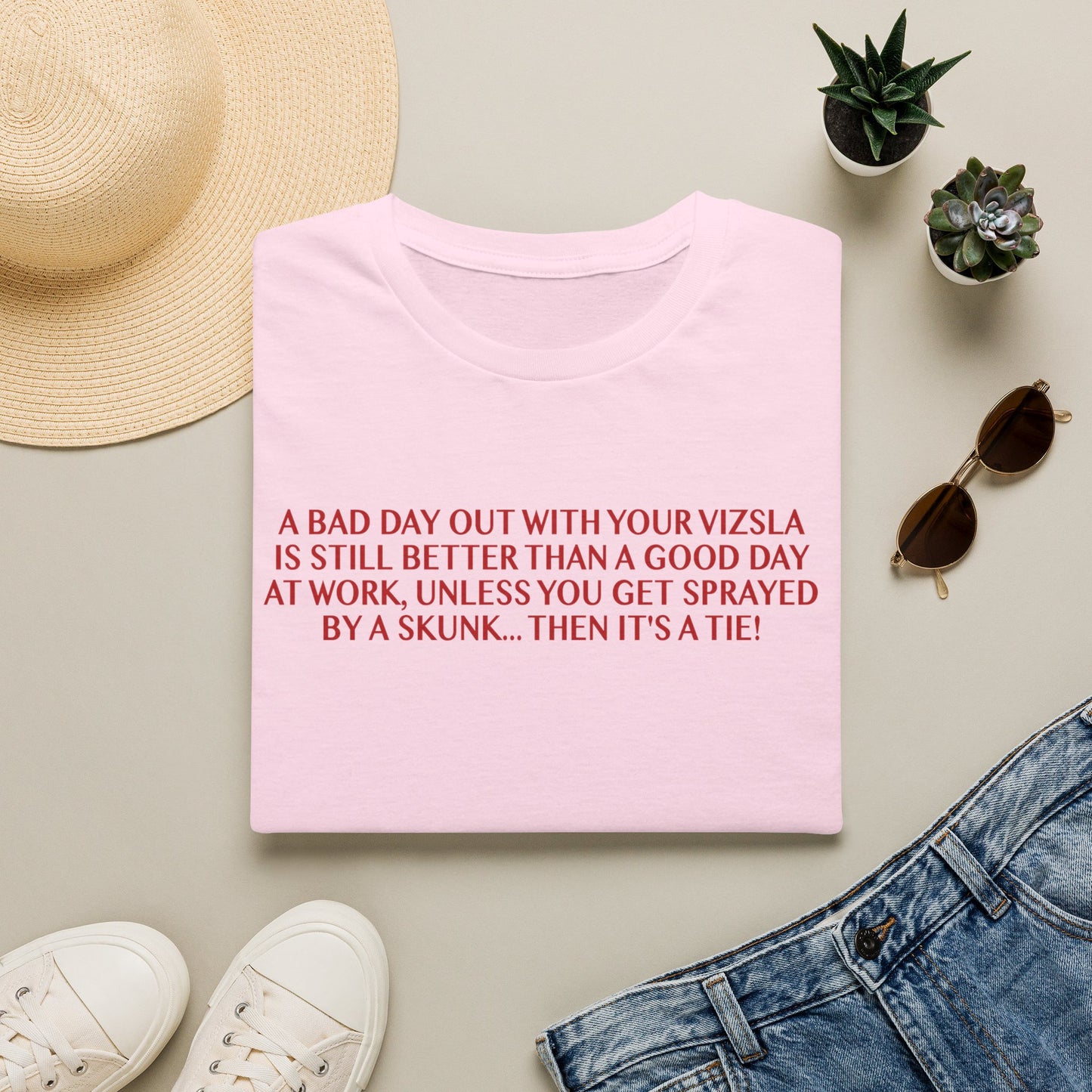 Funny Vizsla T-Shirt - A Bad Day Out Design