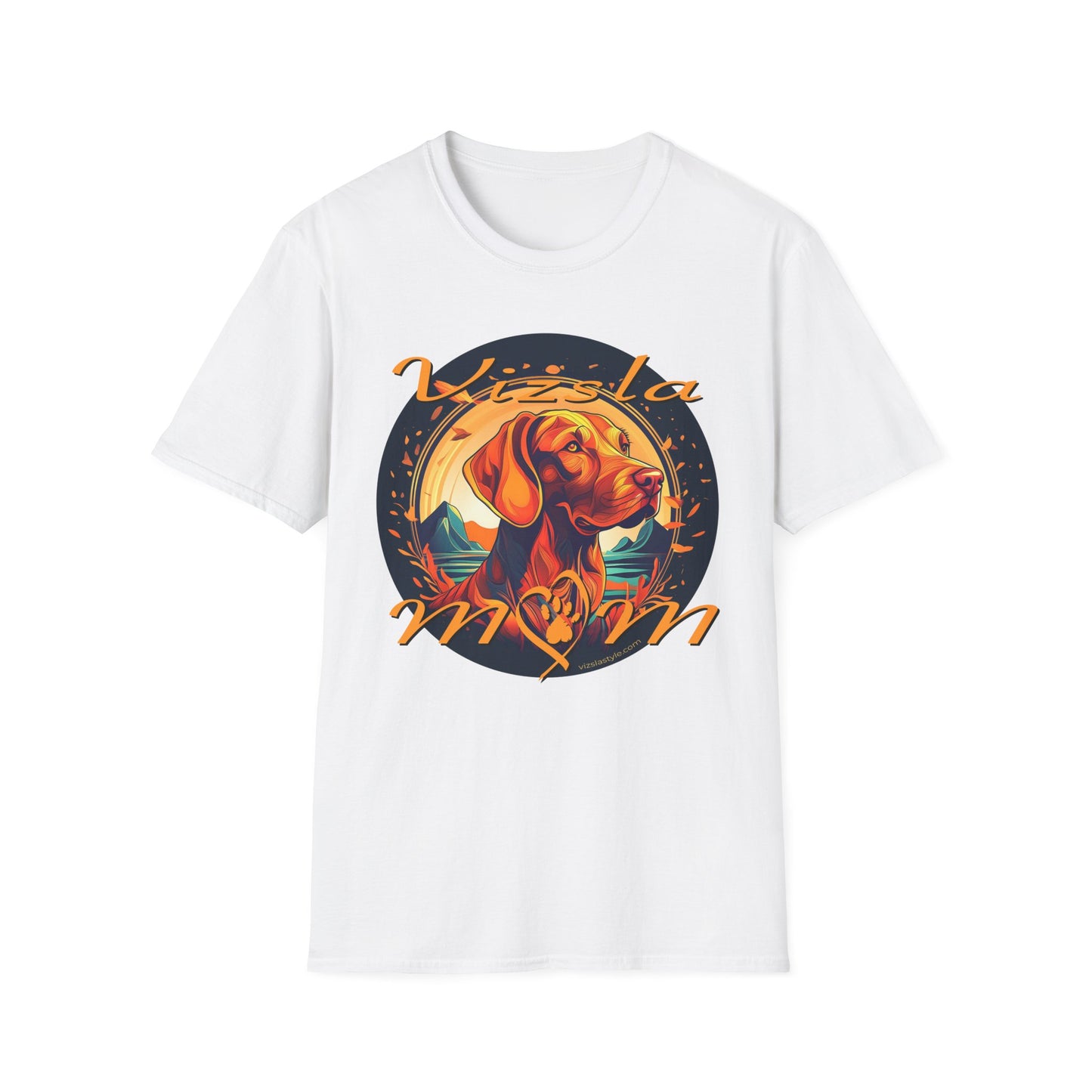 Glorious Fall Vintage Vizsla Dog Face Vizsla Mom - T-Shirt