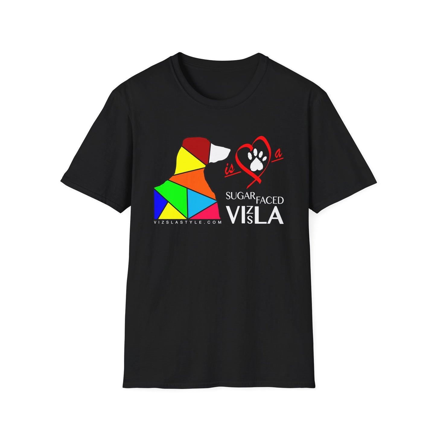 Love is a Sugar Faced Vizsla All Around Sports T-shirt (Lt Text)