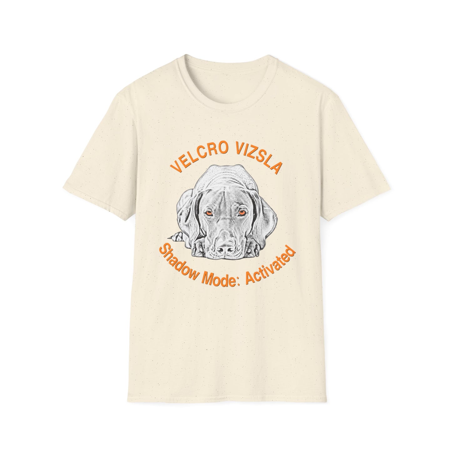 Velcro Vizsla T-Shirt — "Shadow Mode: Activated" Vizsla Line Art