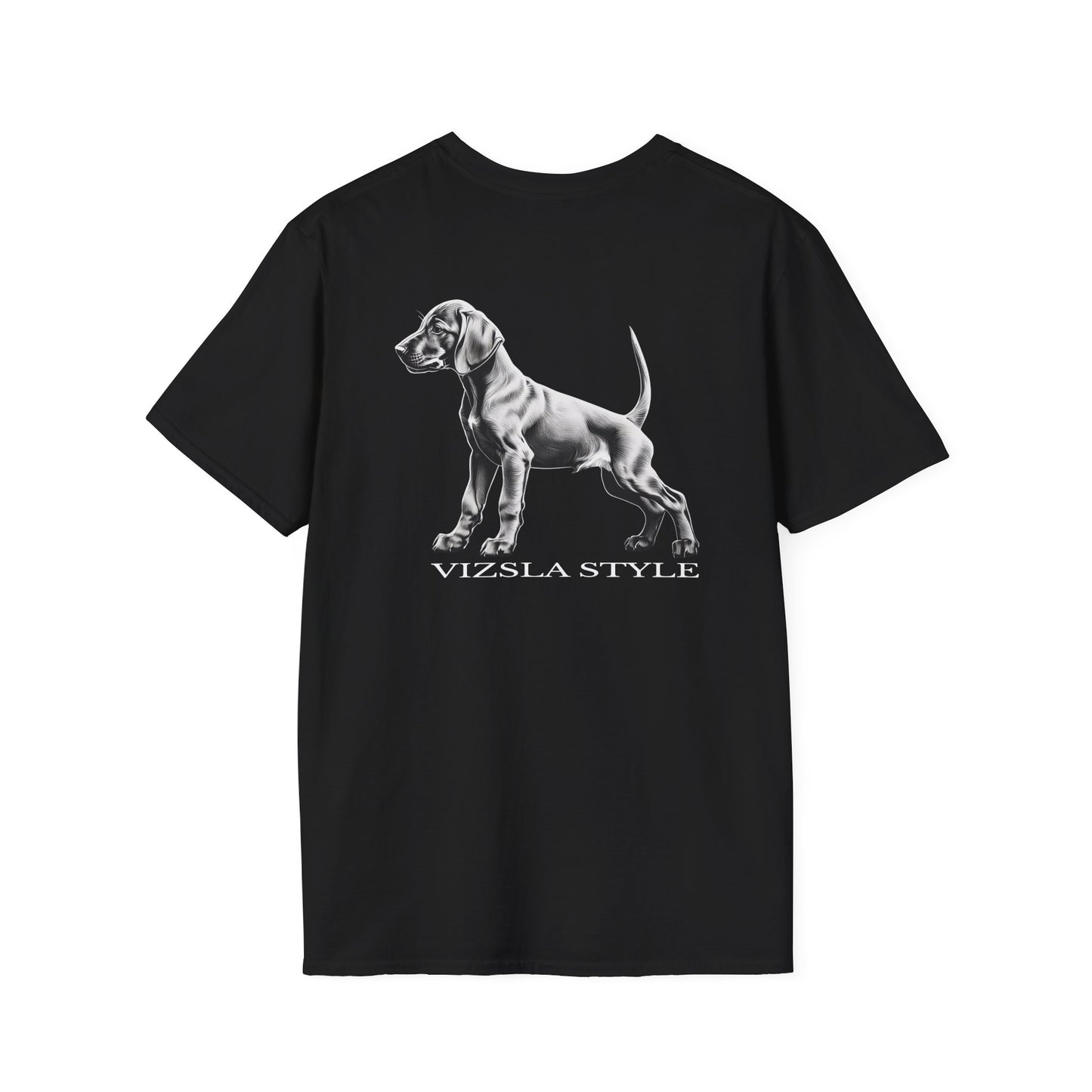 Vizsla Style Puppy w/ Light Text T-Shirt - 2 - Sided