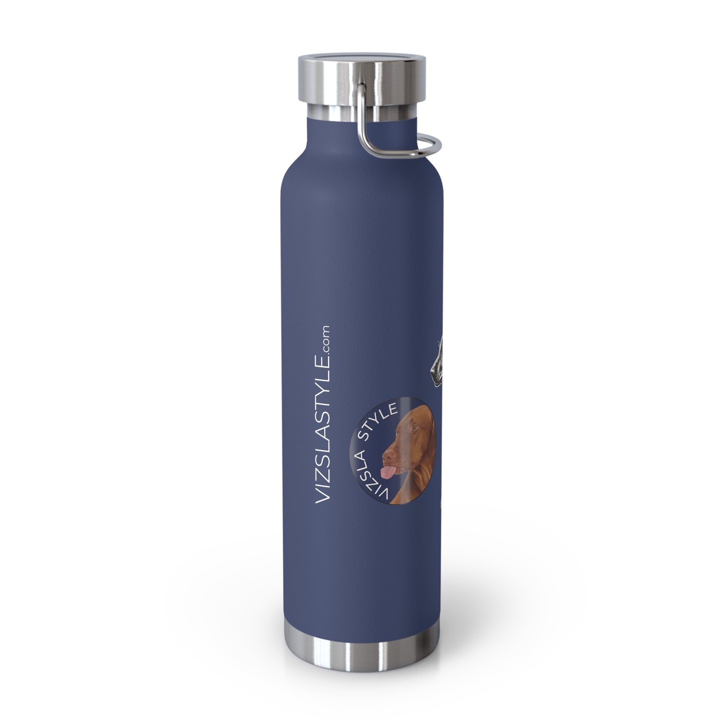 Vizsla Style Puppy w/ Logo - Stylish Copper Insulated Water Bottle