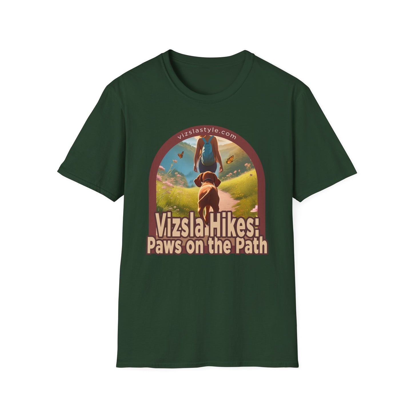 Vizsla Hikes: Paws On The Path w/ Hiker t-shirt