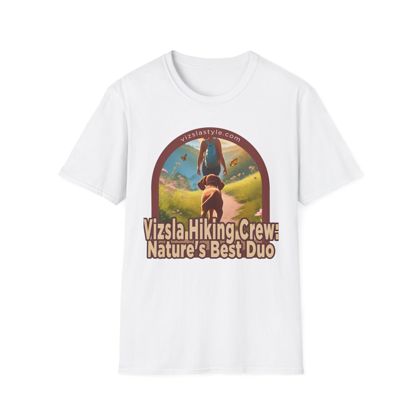 Vizsla Hiking Crew: Nature's Best Duo w/ Hiker t-shirt
