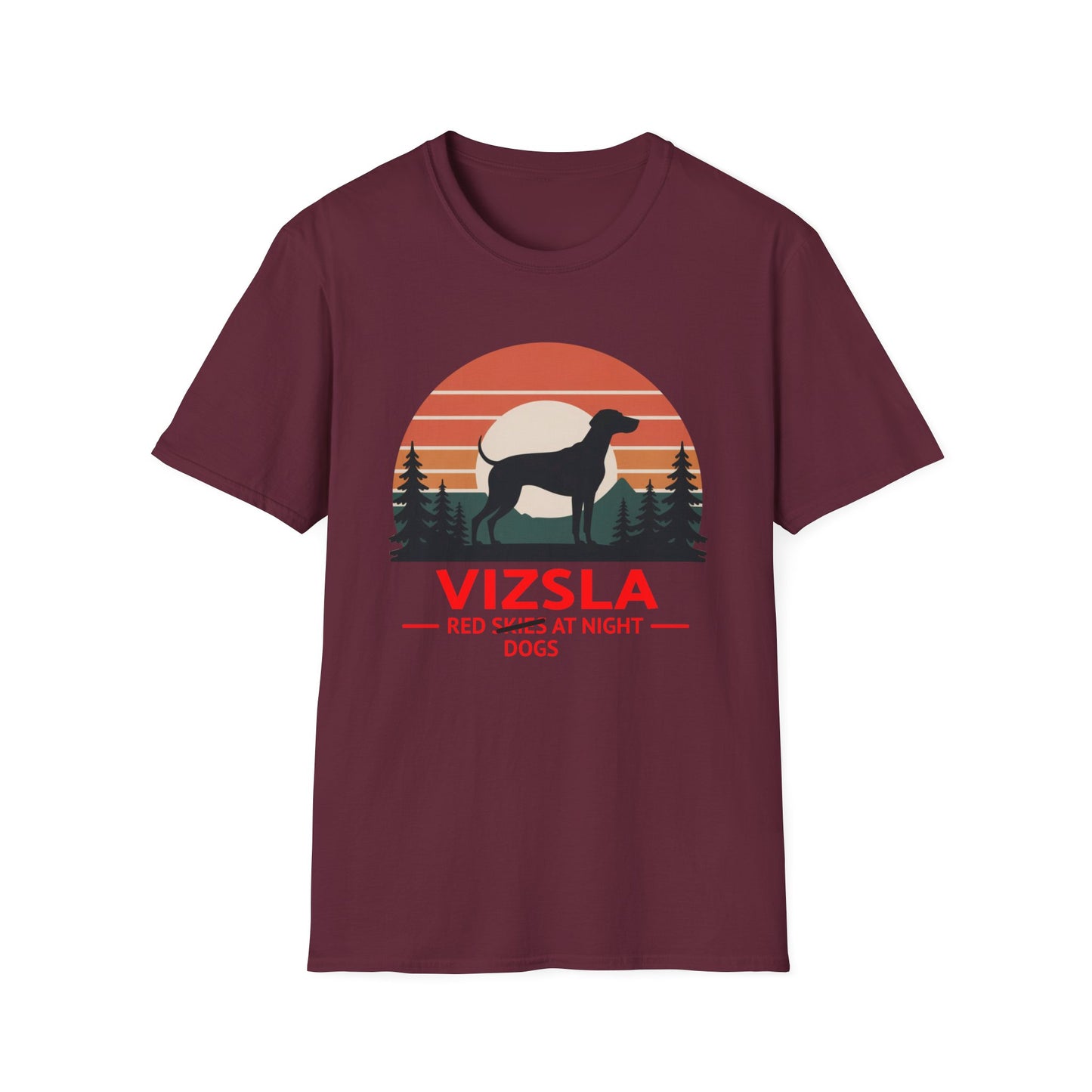 Vizsla 'Red Dogs at Night' T-Shirt