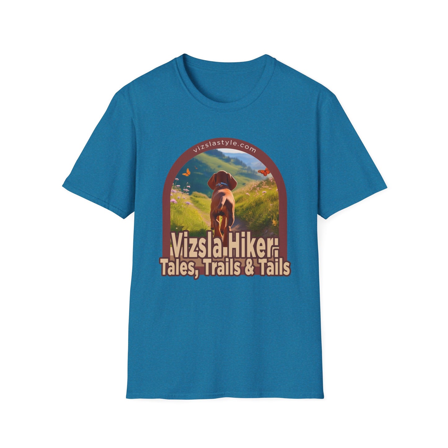 Vizsla Hiker: Tales, Trails & Tails Dog t-shirt