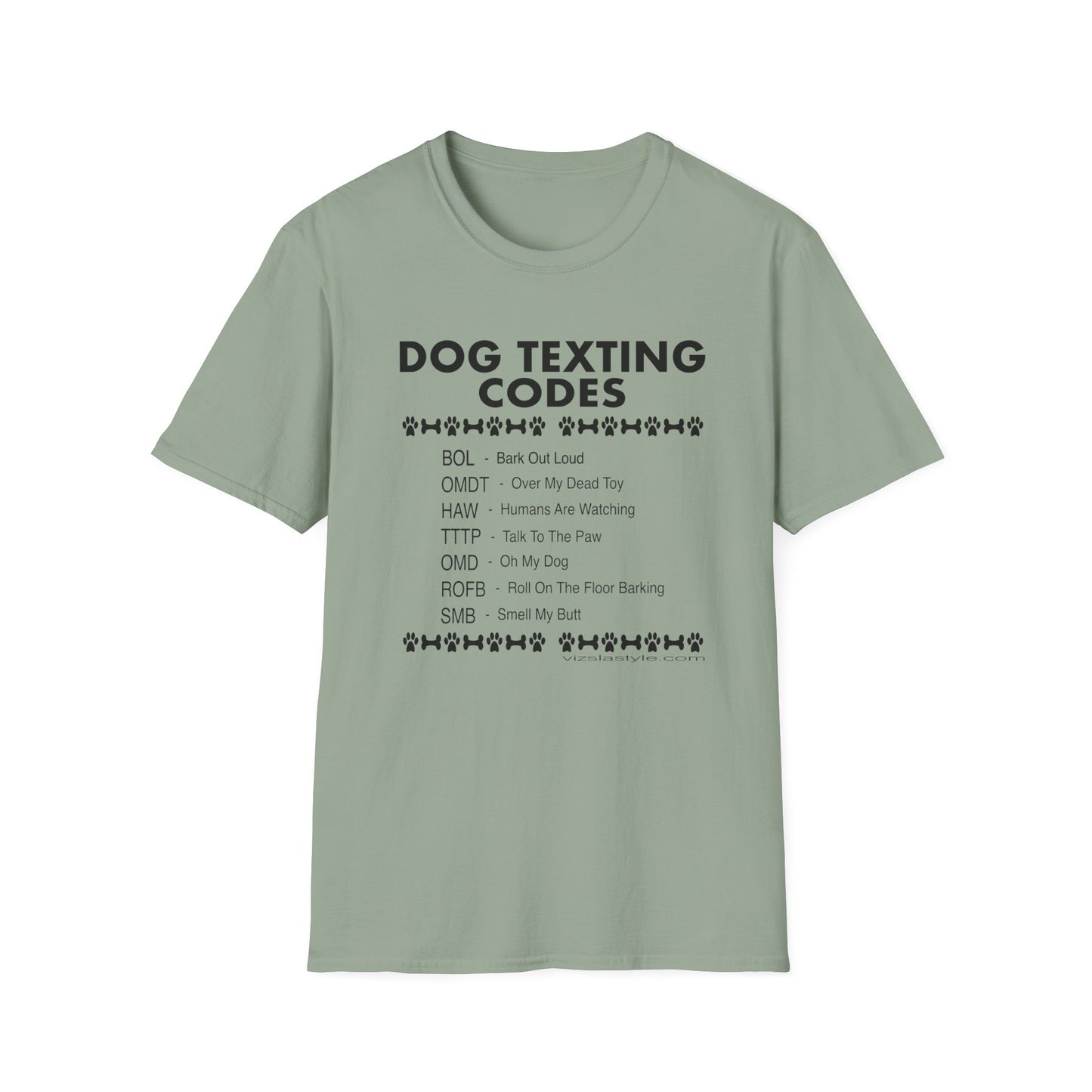 Dog Texting Codes T-Shirt — Funny Dog Lover Tee