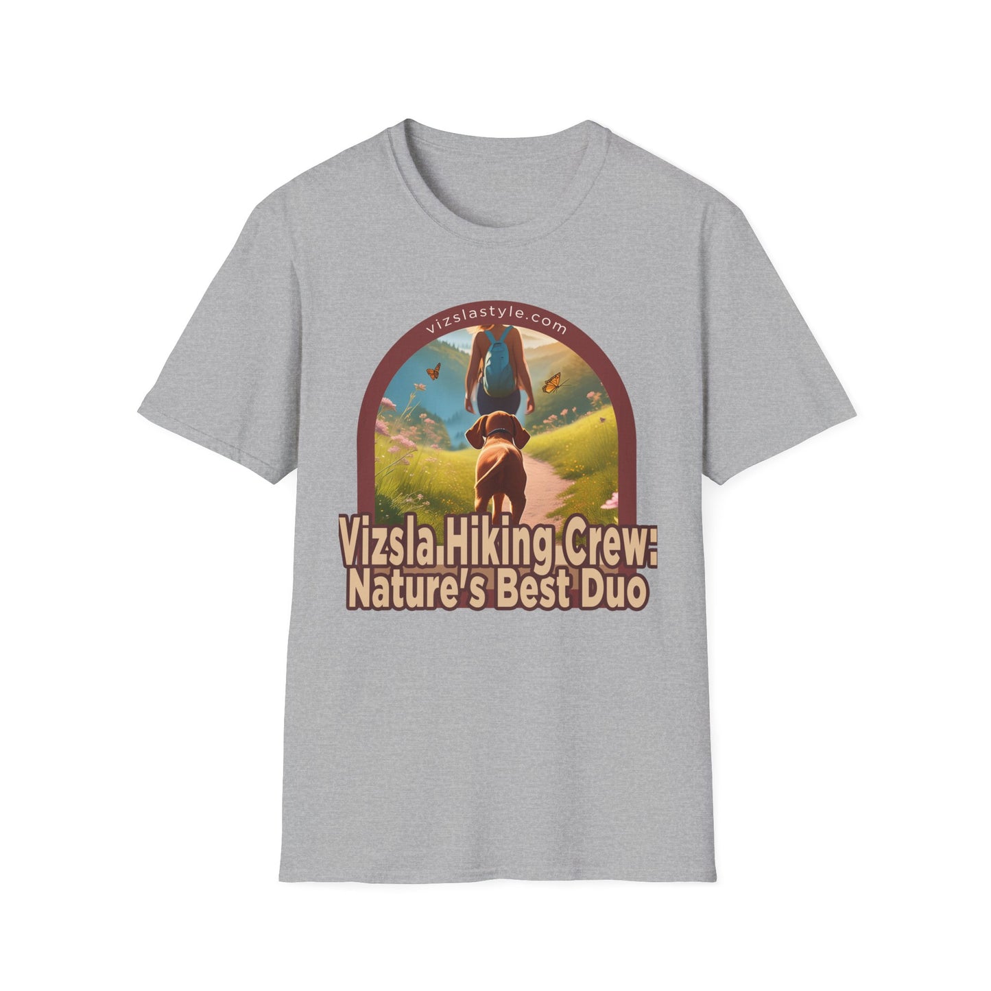 Vizsla Hiking Crew: Nature's Best Duo w/ Hiker t-shirt