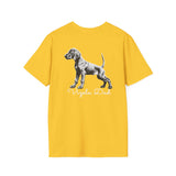 Vizsla Style - Vizsla Dad & Puppy w/ Light Text T-Shirt