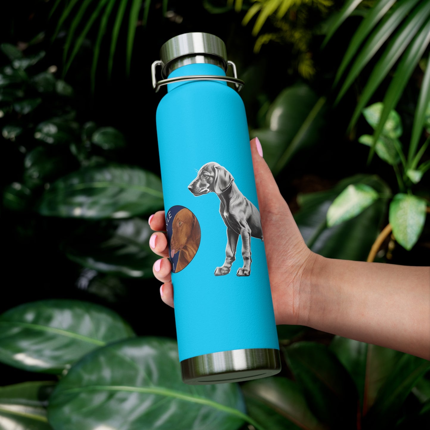 Vizsla Style Puppy w/ Logo - Stylish Copper Insulated Water Bottle