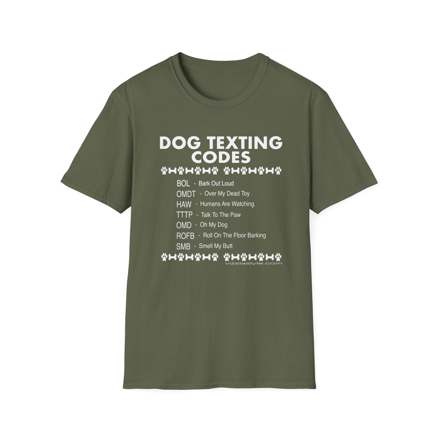 Dog Texting Codes T-Shirt — Funny Dog Lover Tee