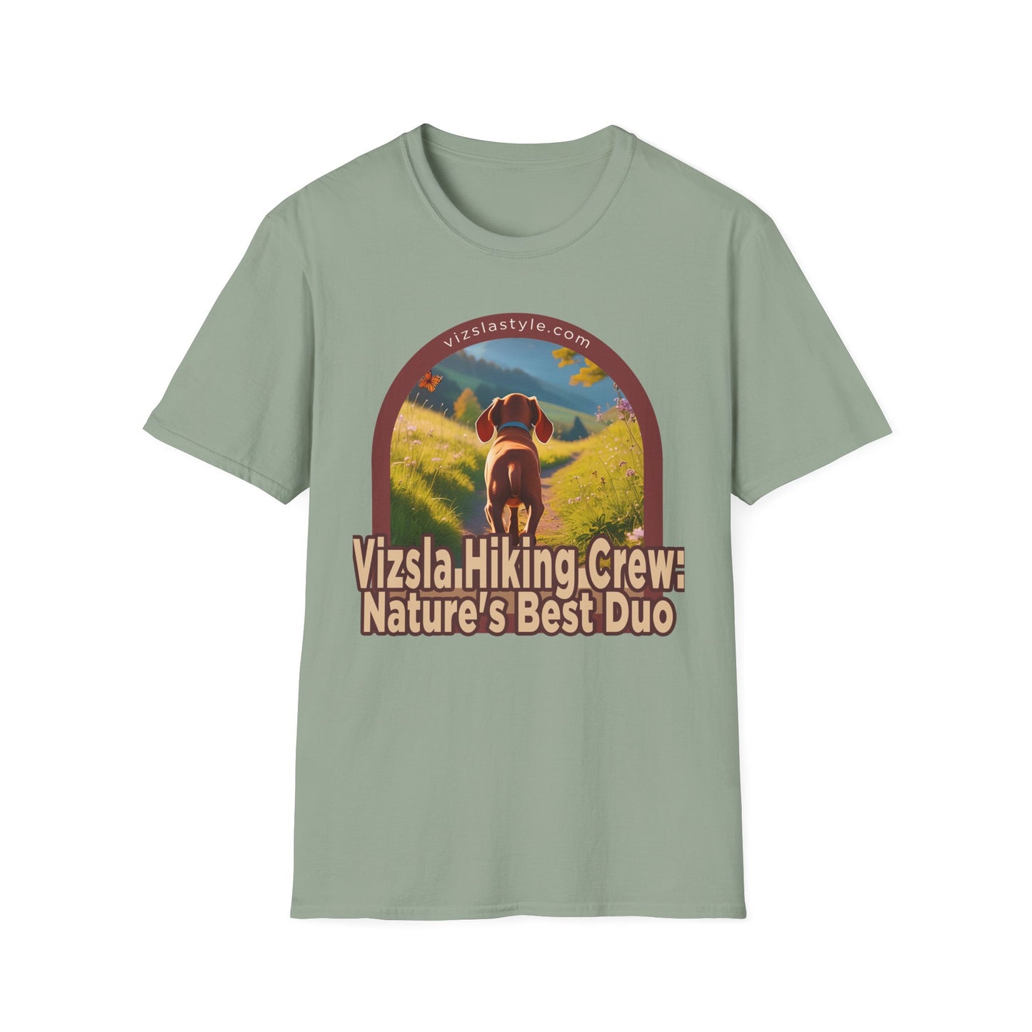 Vizsla Hiking Crew: Nature's Best Duo Puppy t-shirt