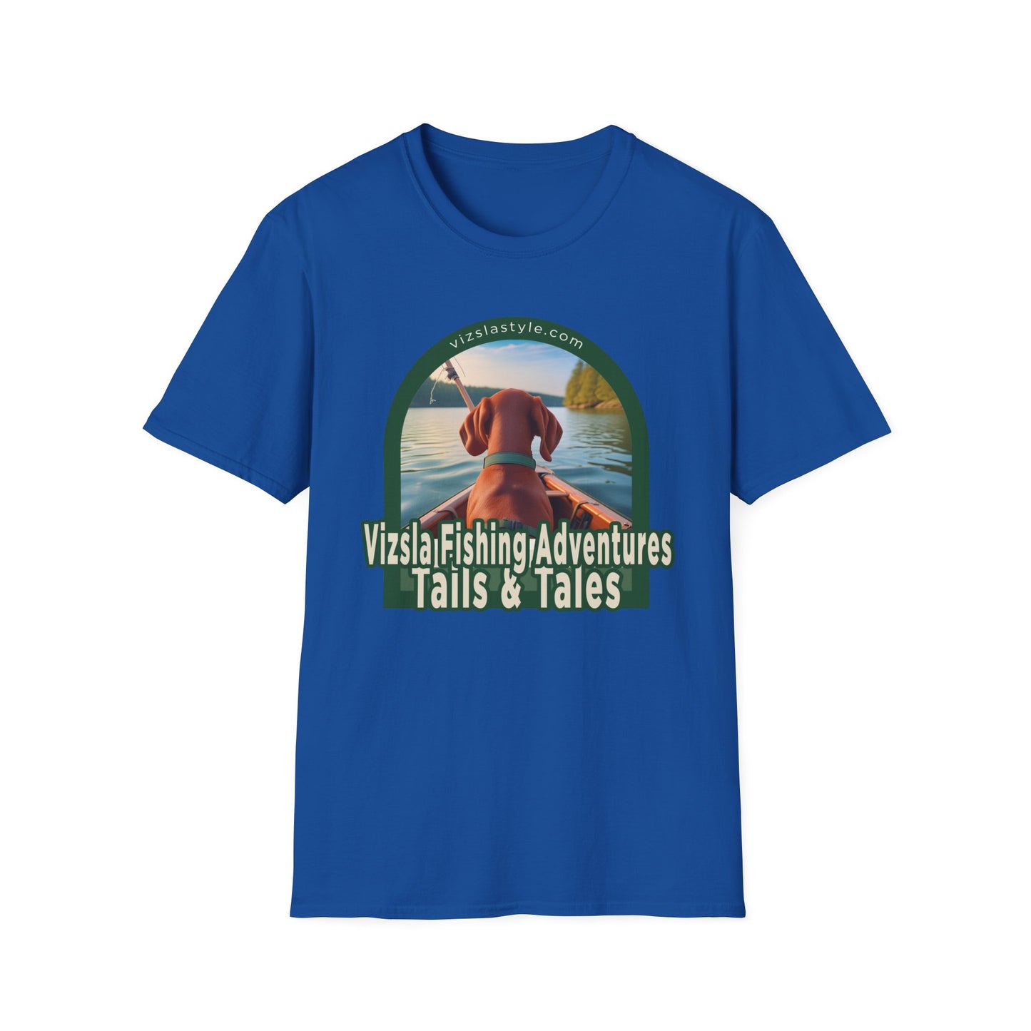 Vizsla Fishing Adventures, Tails & Tales! t-shirt