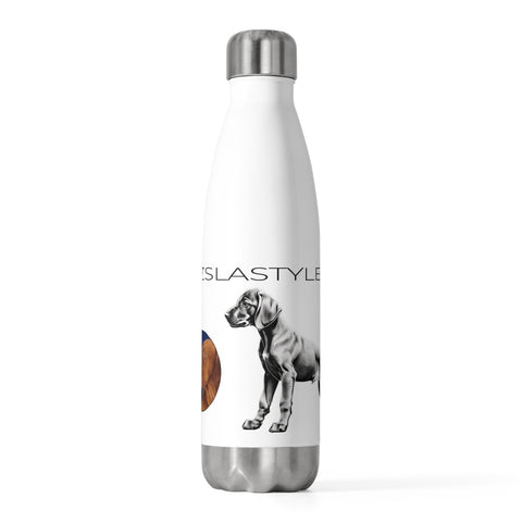 Vizsla Style Puppy w/ Logo - Dog Lover's 20oz Insulated Water Bottle - Cute Pet Gift, Stainless Steel Flask, Hydro Flask, Dog Parent Mug, Custom Water Container
