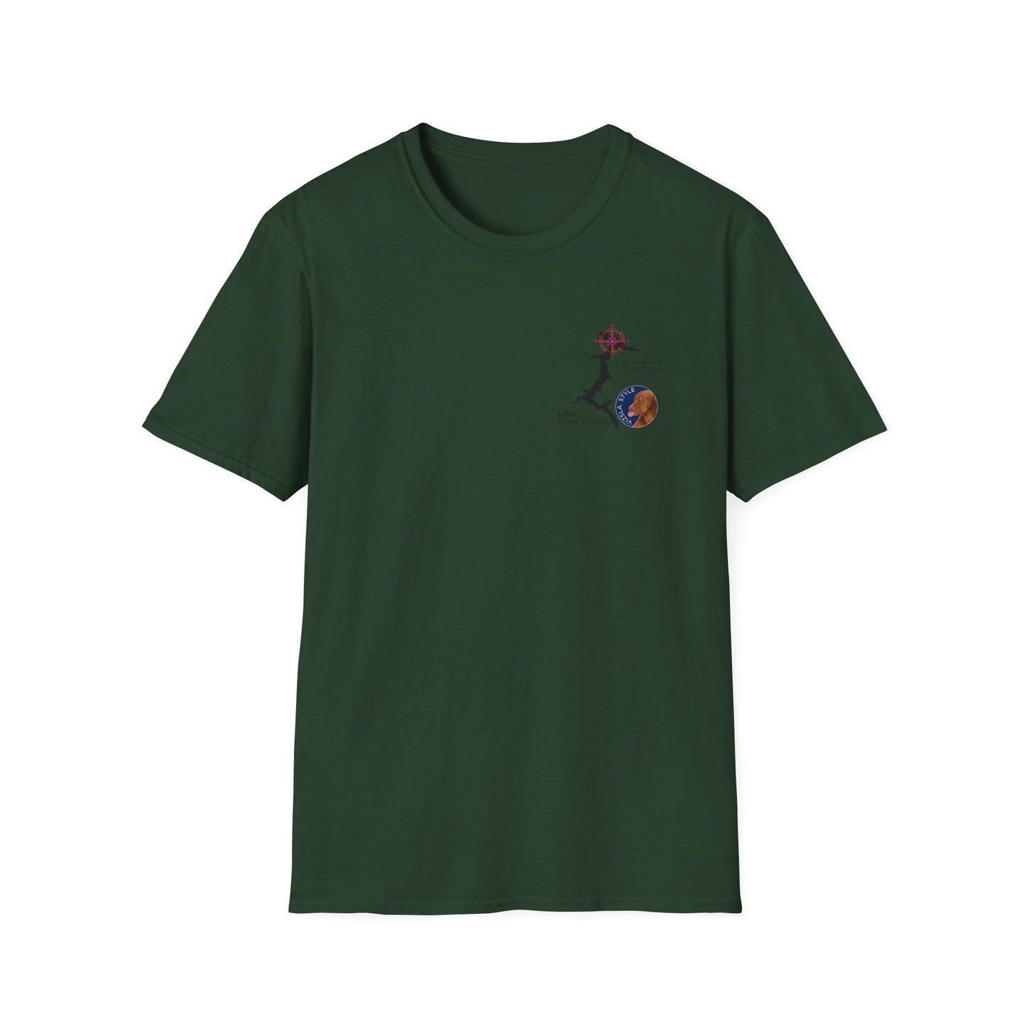 Lake CDA - Vizsla Style All Around Sports T-shirt (Dk Text)
