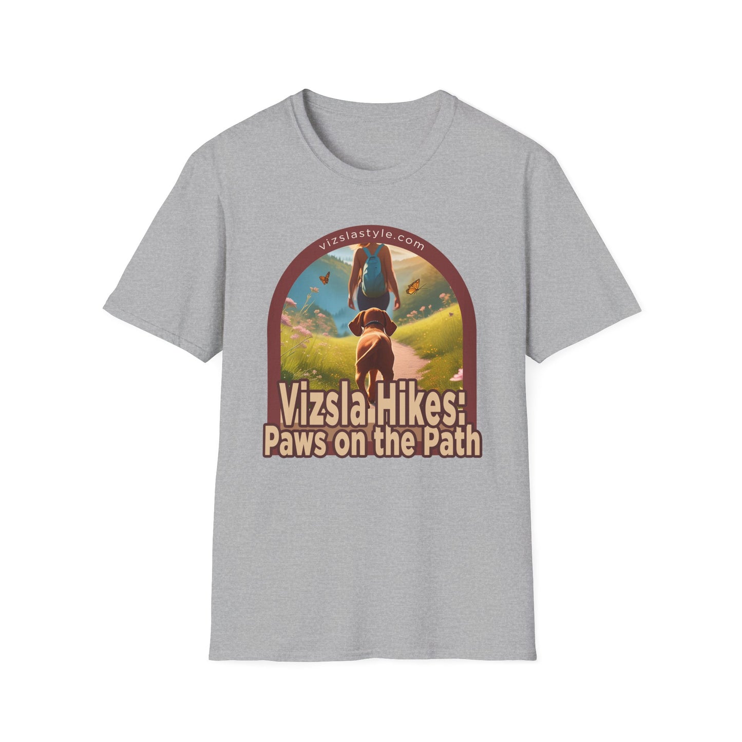 Vizsla Hikes: Paws On The Path w/ Hiker t-shirt