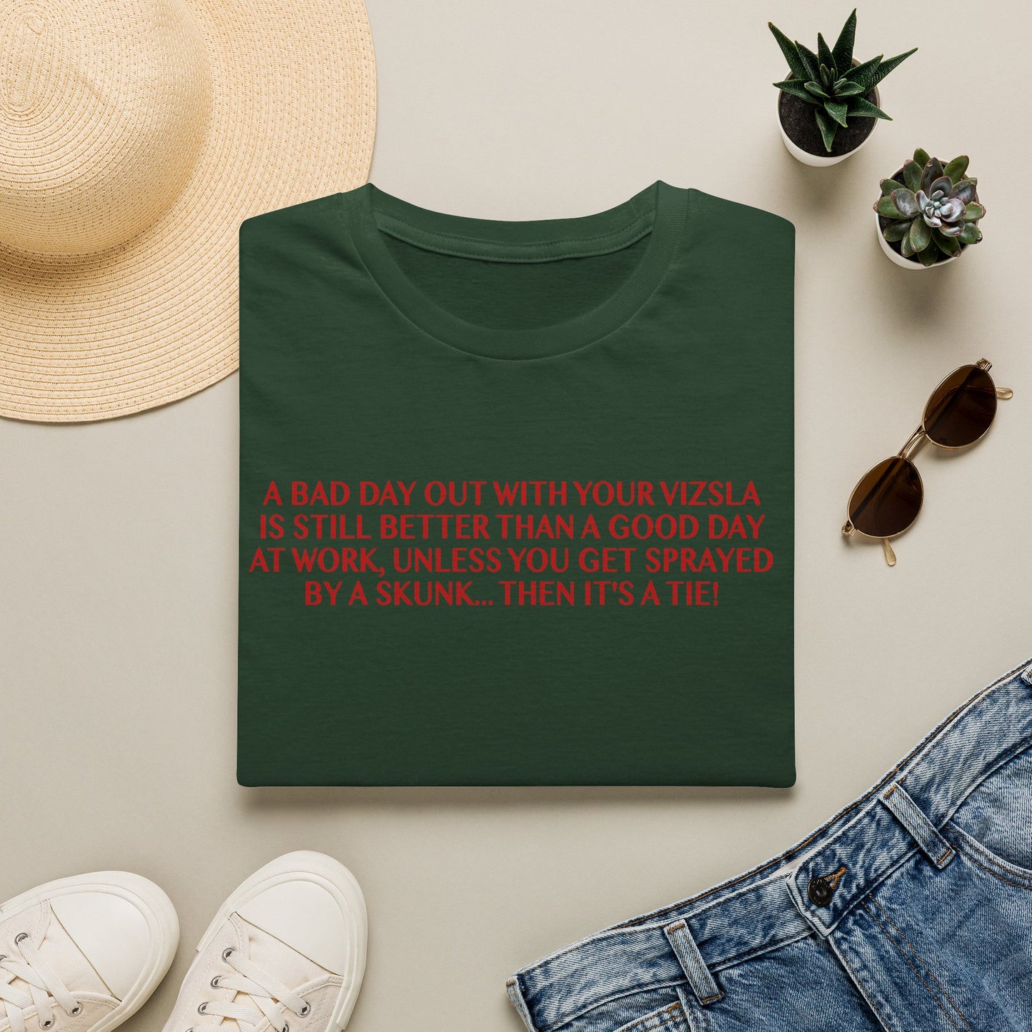 Funny Vizsla T-Shirt - A Bad Day Out Design