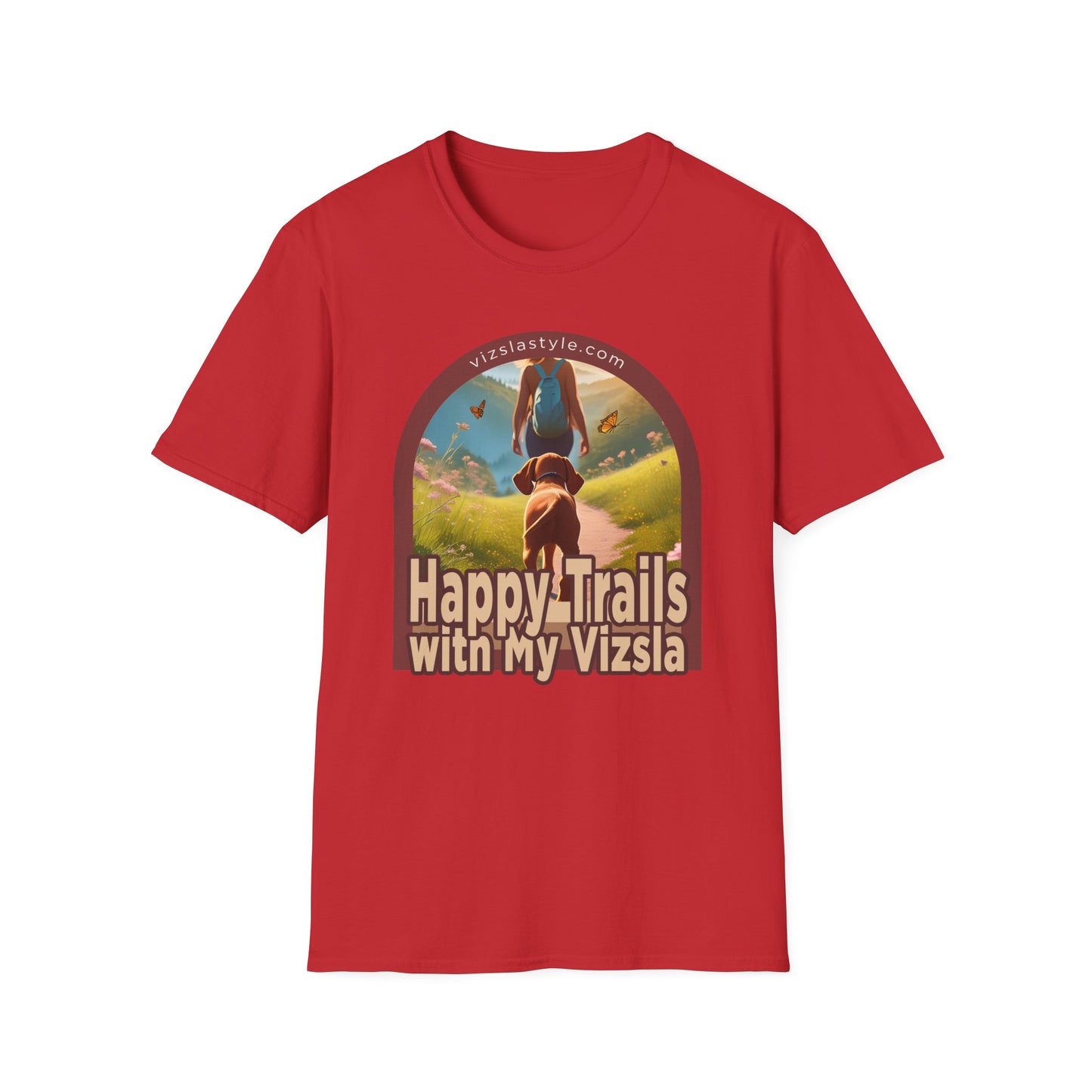 Happy Trails With My Vizsla w/ Hiker t-shirt