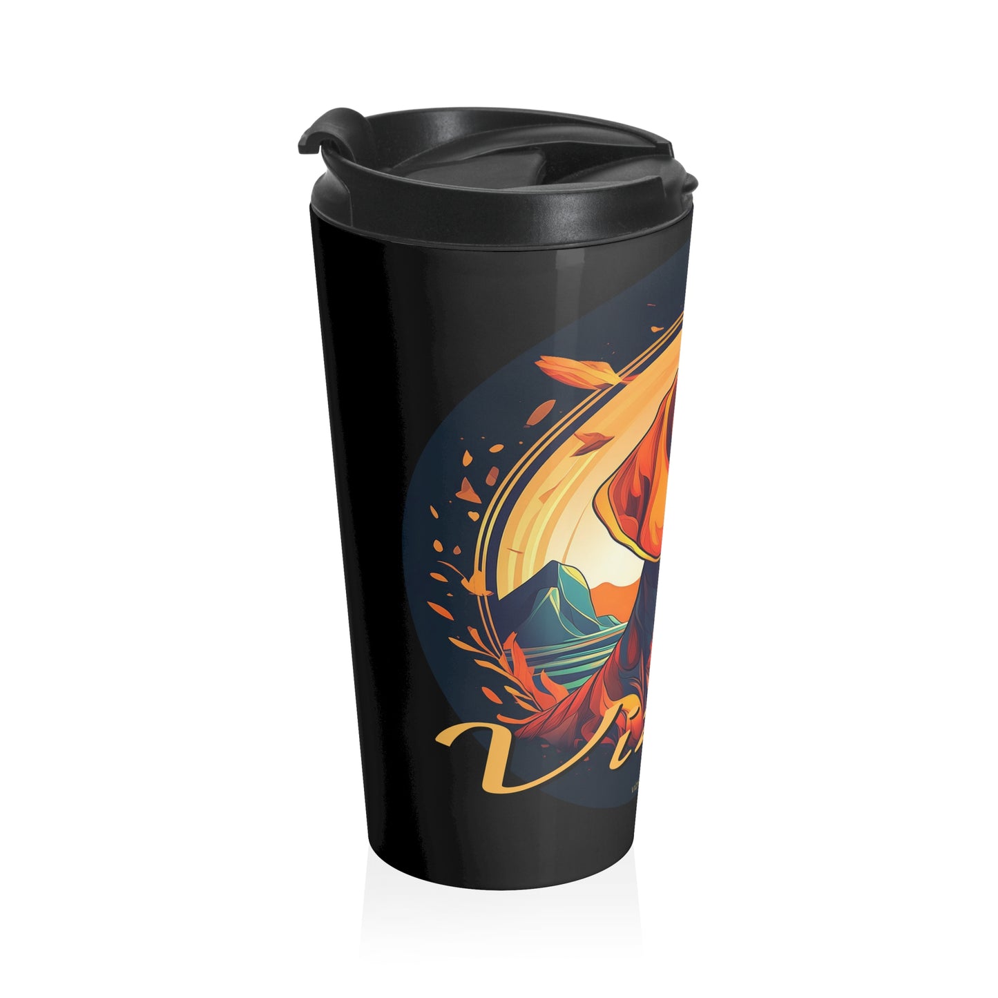Vizsla Travel Mug – Colorful Retro Dog Stainless Steel Tumbler