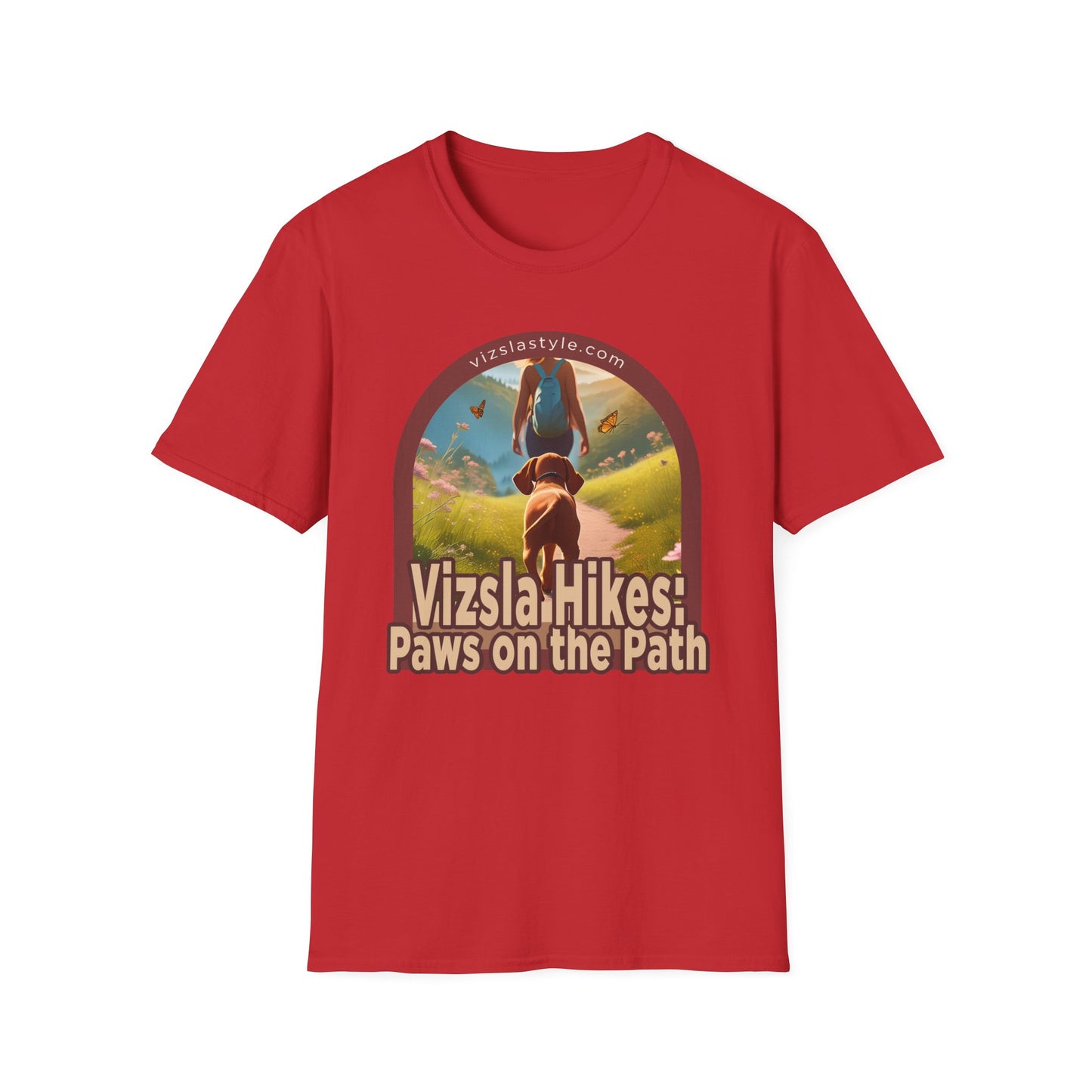 Vizsla Hikes: Paws On The Path w/ Hiker t-shirt