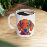 Happy Trails With My Vizsla Dog / New Vizsla Puppy White Glossy mug