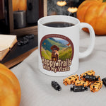 Happy Trails With My Vizsla Dog / New Vizsla Puppy White Glossy mug