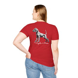 Vizsla Style - Vizsla Mom & Puppy w/ Light Text T-Shirt