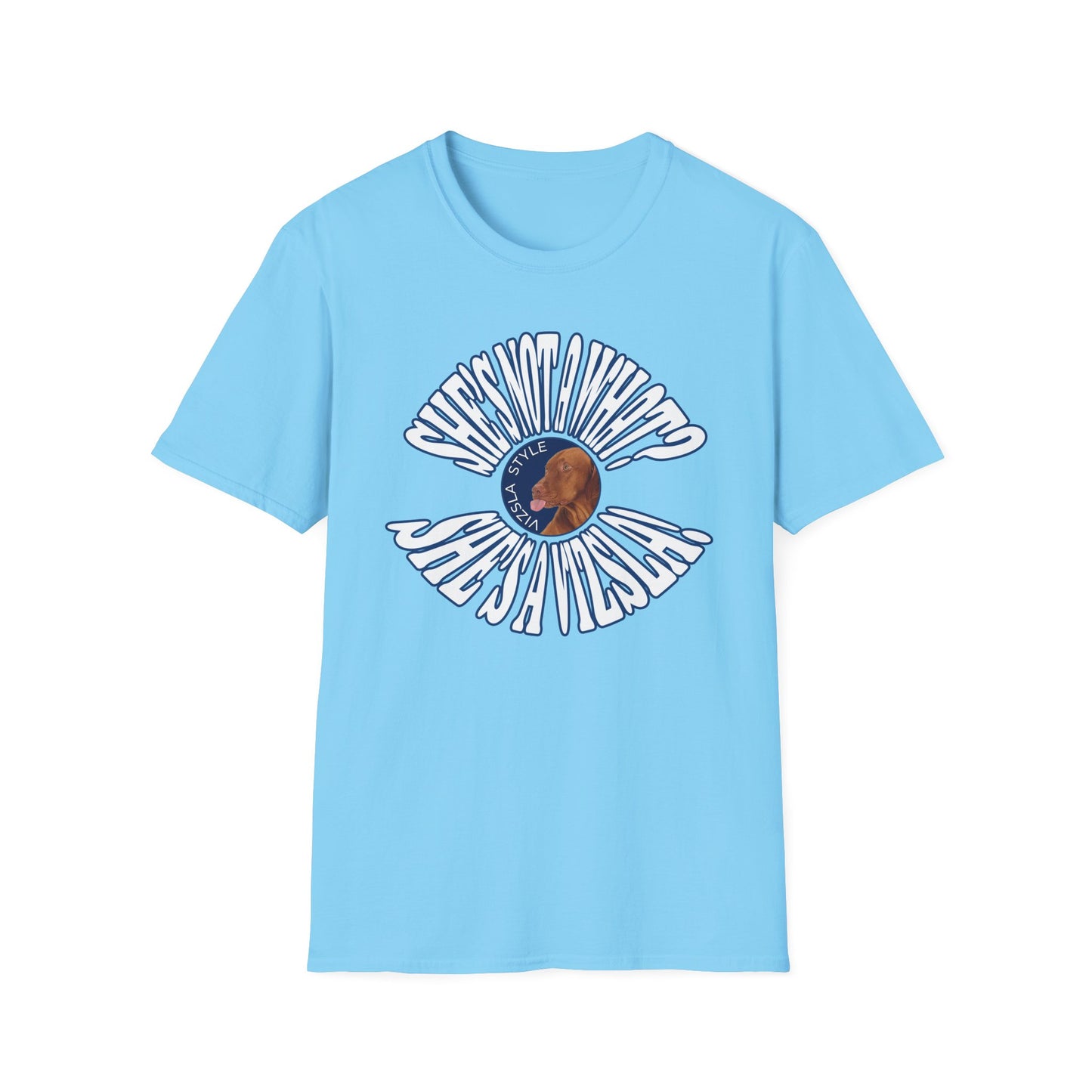She's Not A What? She's A Vizsla Vintage Round Text t-shirt