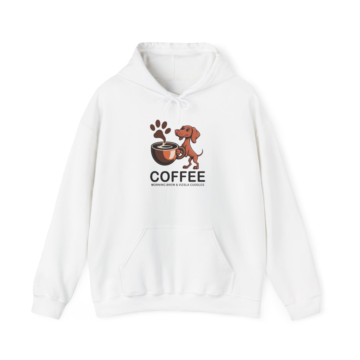 Morning Brew & Vizsla Cuddles Puppy Hoodie Sweatshirt