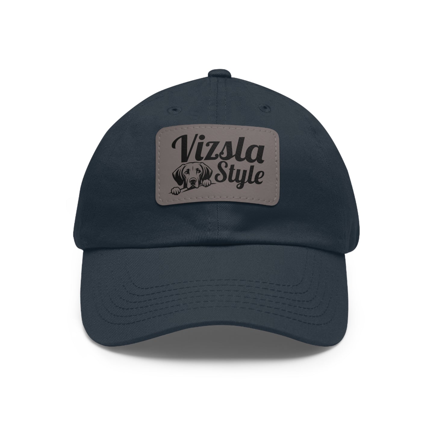 Vizsla Style Leather Patch Dad Hat