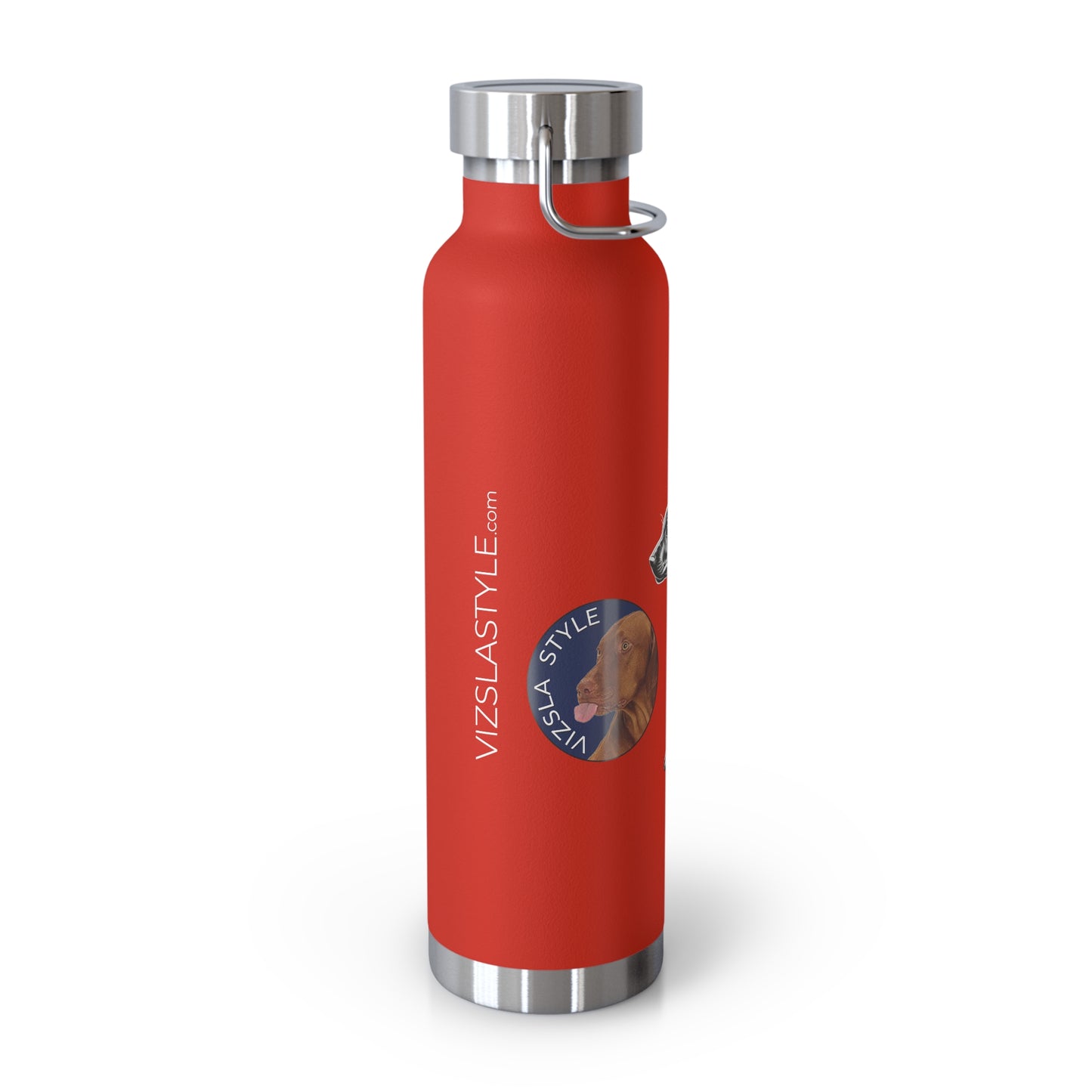 Vizsla Style Puppy w/ Logo - Stylish Copper Insulated Water Bottle