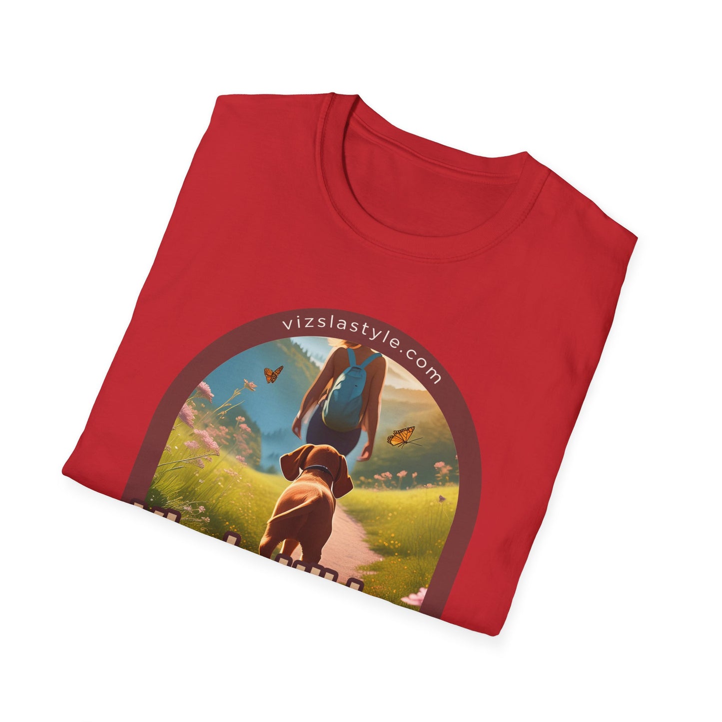 Vizsla Hiking: Steps And Sniffs w/ Hiker t-shirt
