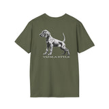 Vizsla Style Puppy w/ Light Text T-Shirt - 2 - Sided