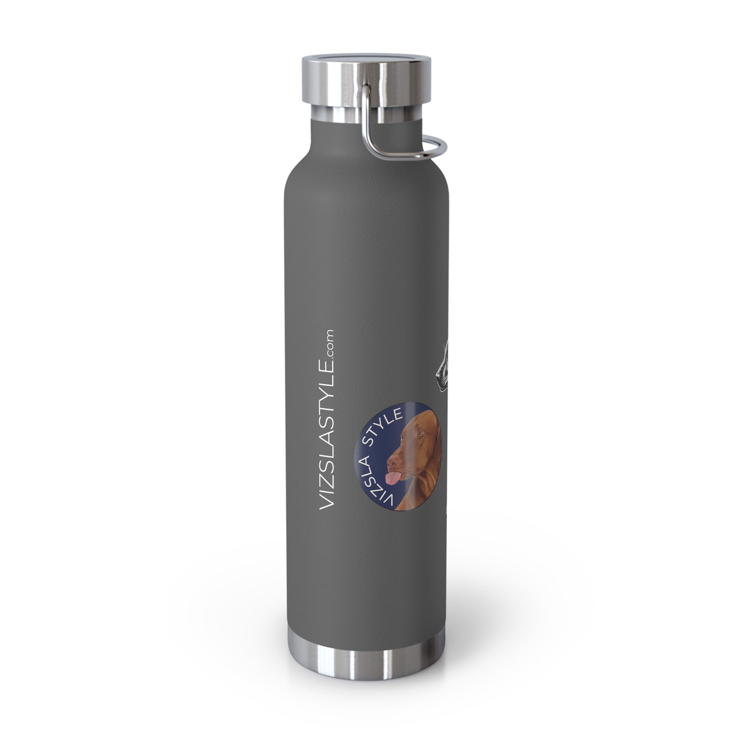 Vizsla Style Puppy w/ Logo - Stylish Copper Insulated Water Bottle