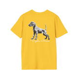 Vizsla Style - Vizsla Mom & Puppy w/ Light Text T-Shirt