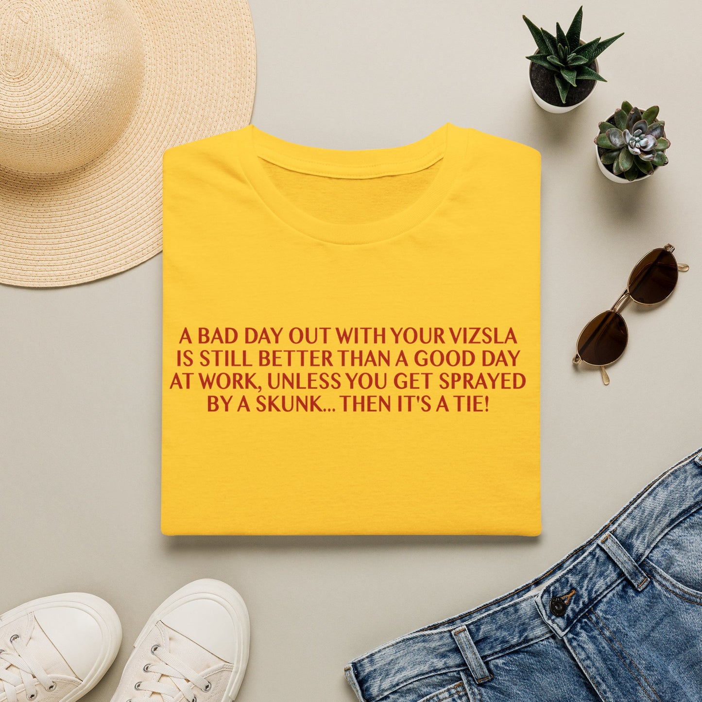 Funny Vizsla T-Shirt - A Bad Day Out Design