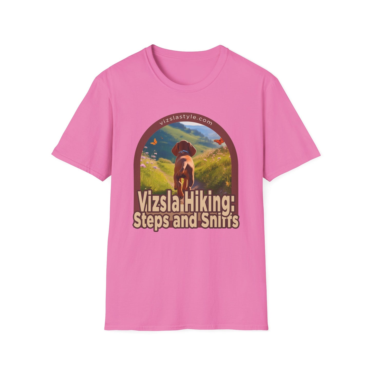 Vizsla Hiking: Steps And Sniffs Dog t-shirt