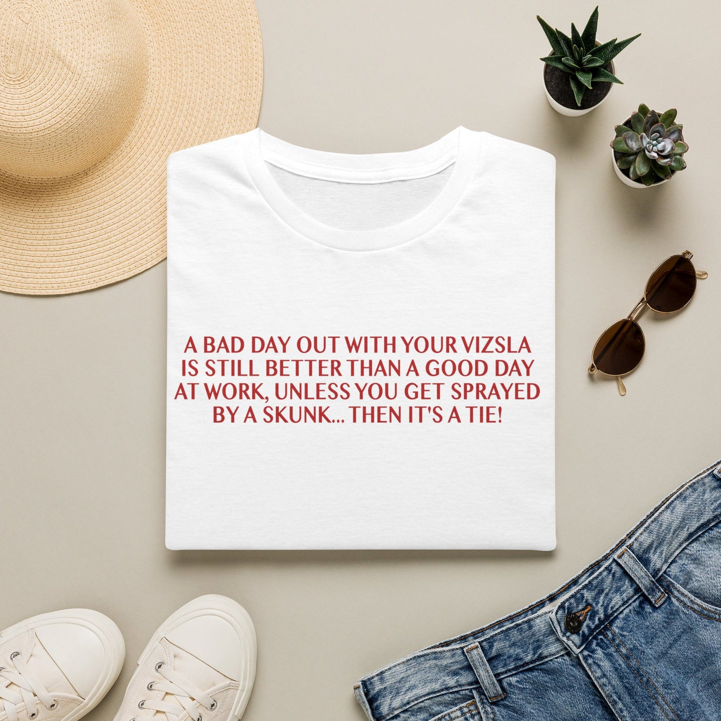 Funny Vizsla T-Shirt - A Bad Day Out Design