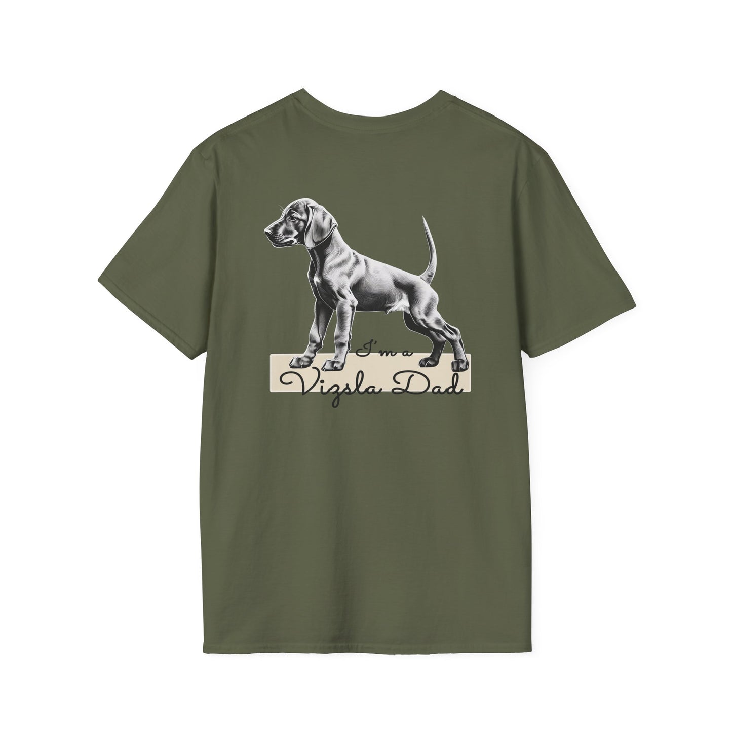 Vizsla Style - Vizsla Dad & Puppy w/ Dark Text T-Shirt