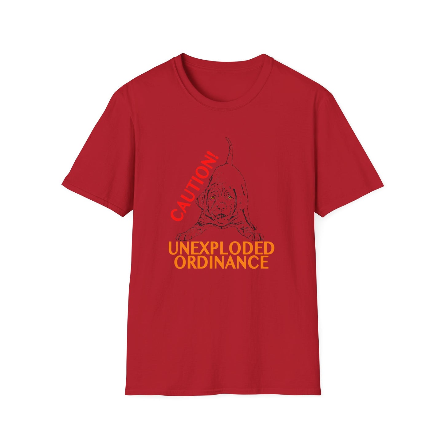 Vizsla Puppy 'Caution! Unexploded Ordinance' T-Shirt