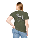 Vizsla Style - Vizsla Mom & Puppy w/ Light Text T-Shirt