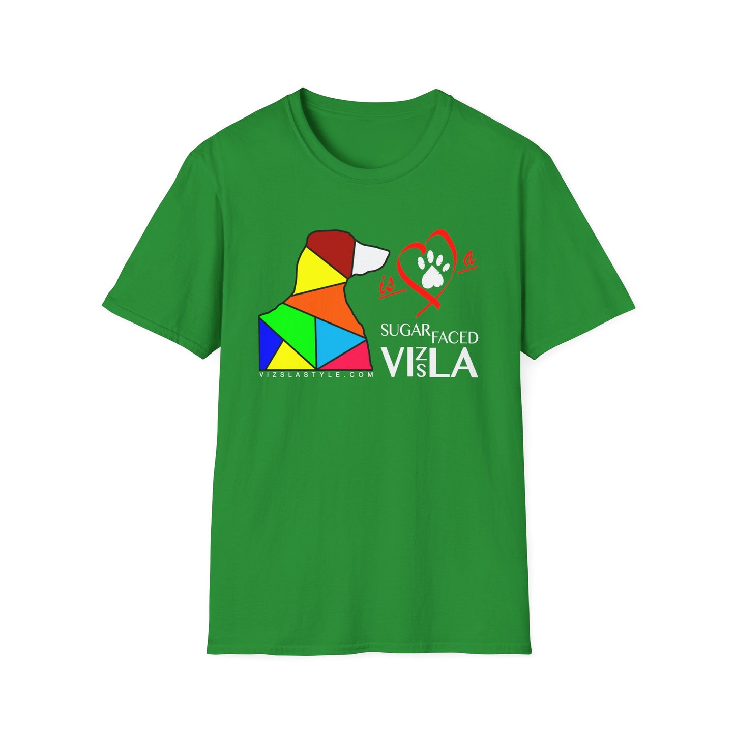 Love is a Sugar Faced Vizsla All Around Sports T-shirt (Lt Text)
