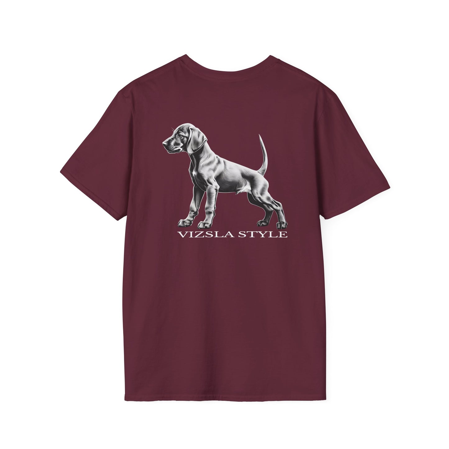 Vizsla Style Puppy w/ Light Text T-Shirt - 2 - Sided