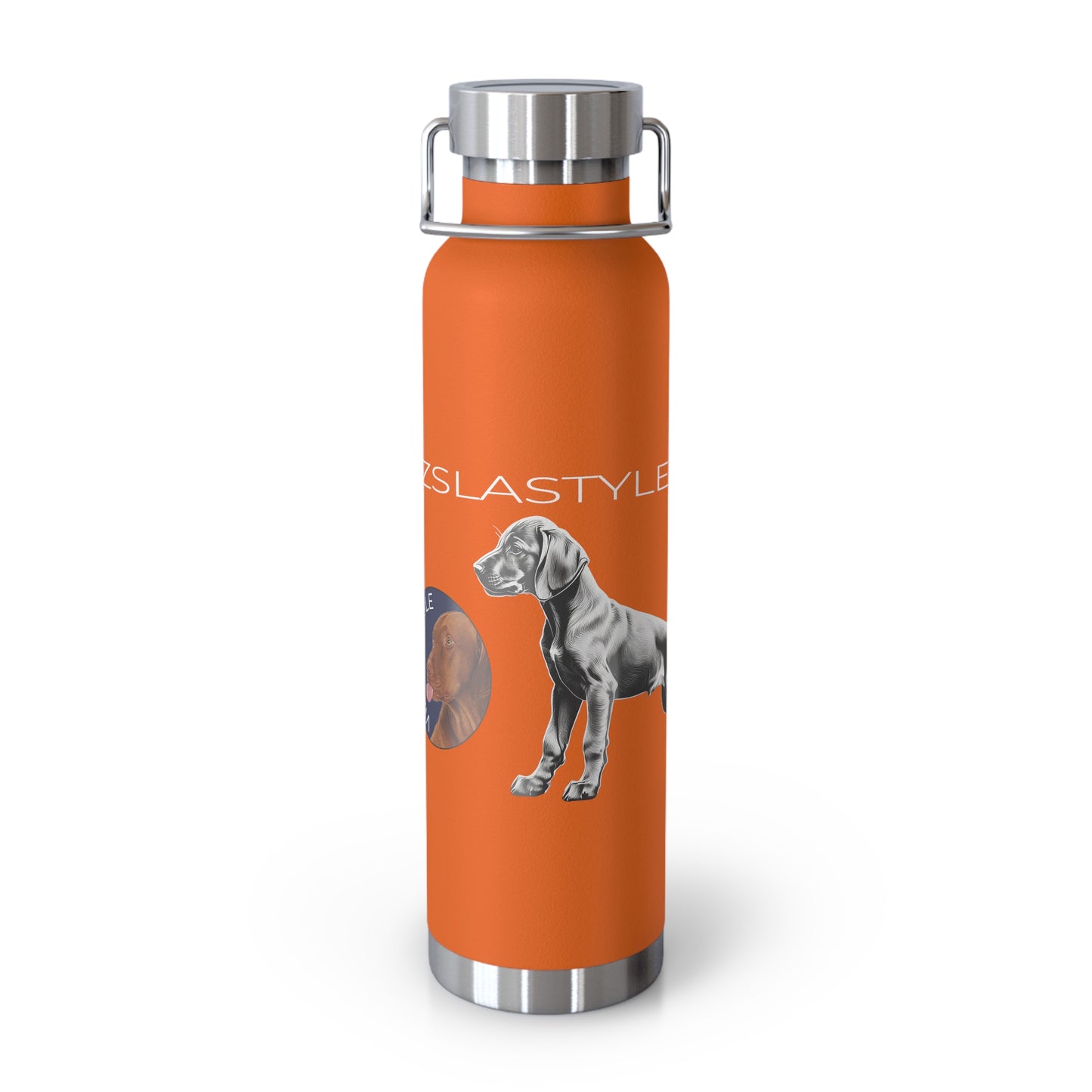 Vizsla Style Puppy w/ Logo - Stylish Copper Insulated Water Bottle