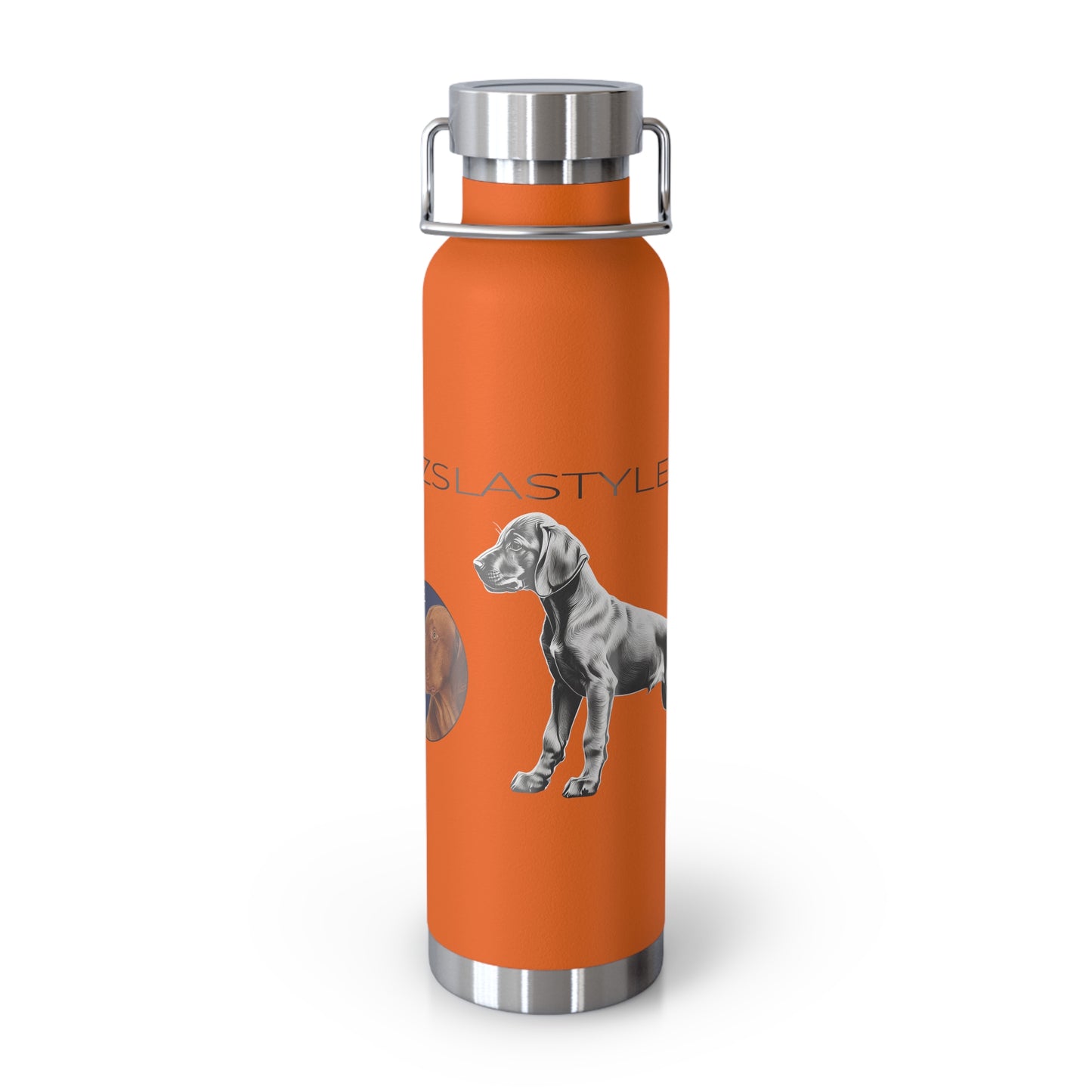 Vizsla Style Puppy w/ Logo - Stylish Copper Insulated Water Bottle