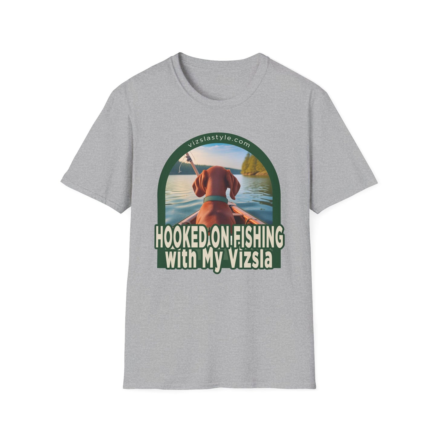 Hooked On Fishing With My Vizsla! t-shirt