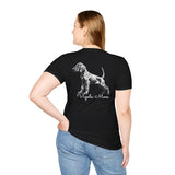 Vizsla Style - Vizsla Mom & Puppy w/ Light Text T-Shirt