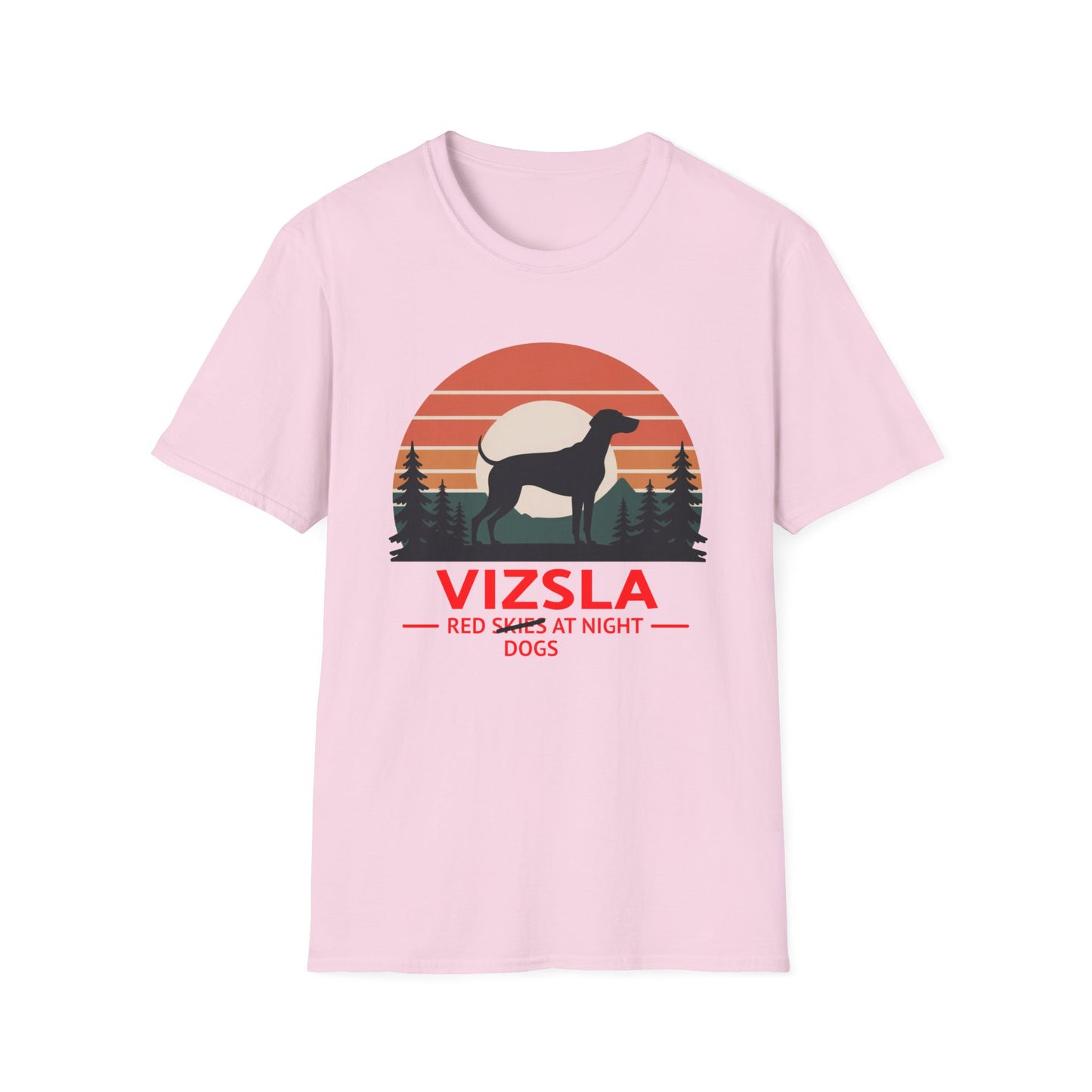 Vizsla 'Red Dogs at Night' T-Shirt